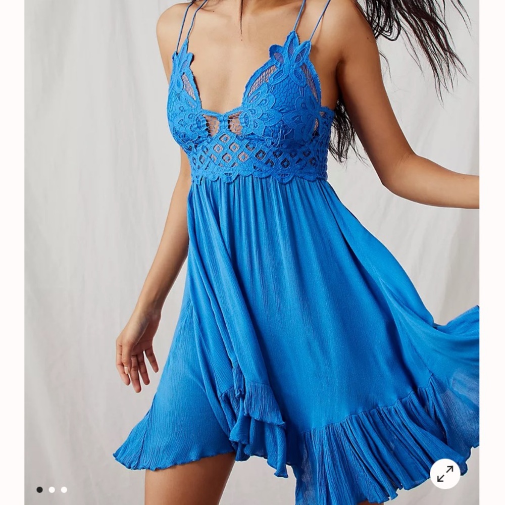 Free People One Adella Slip - Blue Size XS